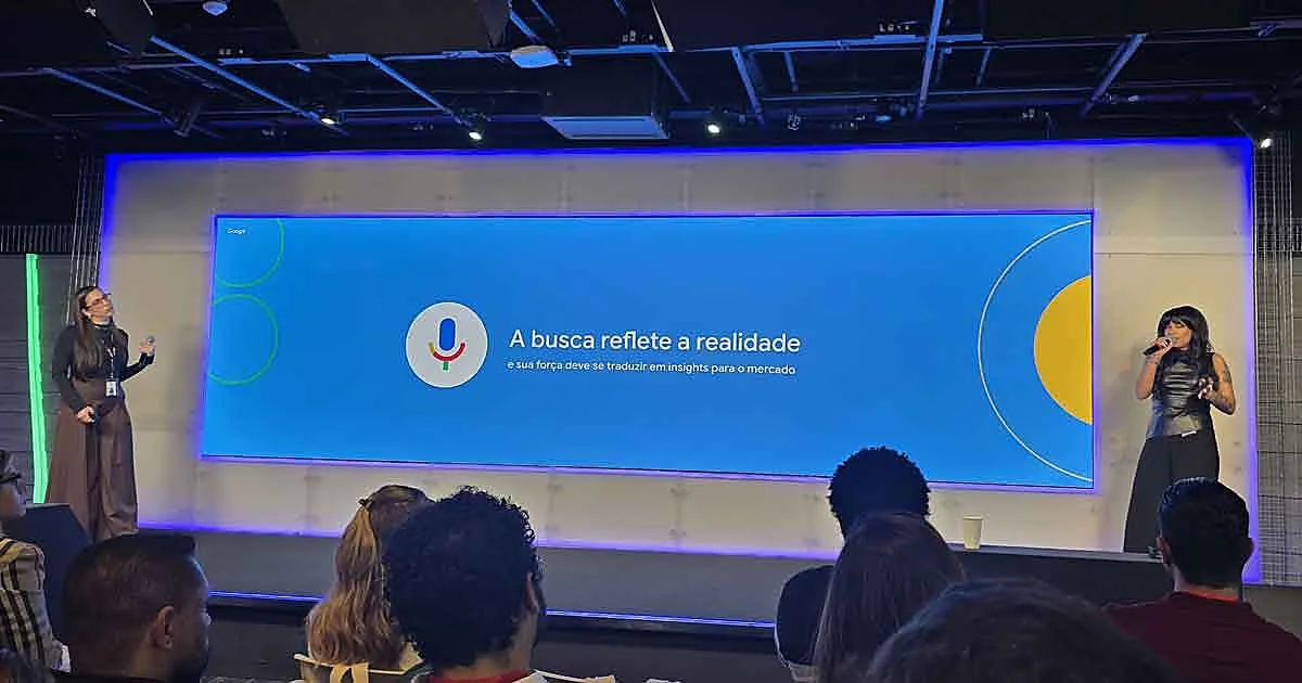 Apresentação no LeadMasters 2026 com a frase A busca reflete a realidade.