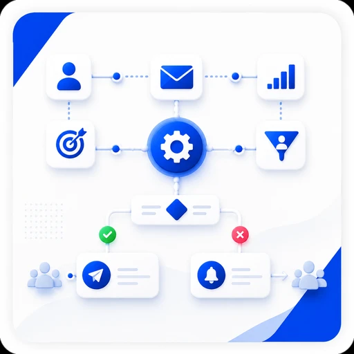 Automação de marketing e vendas — ilustração