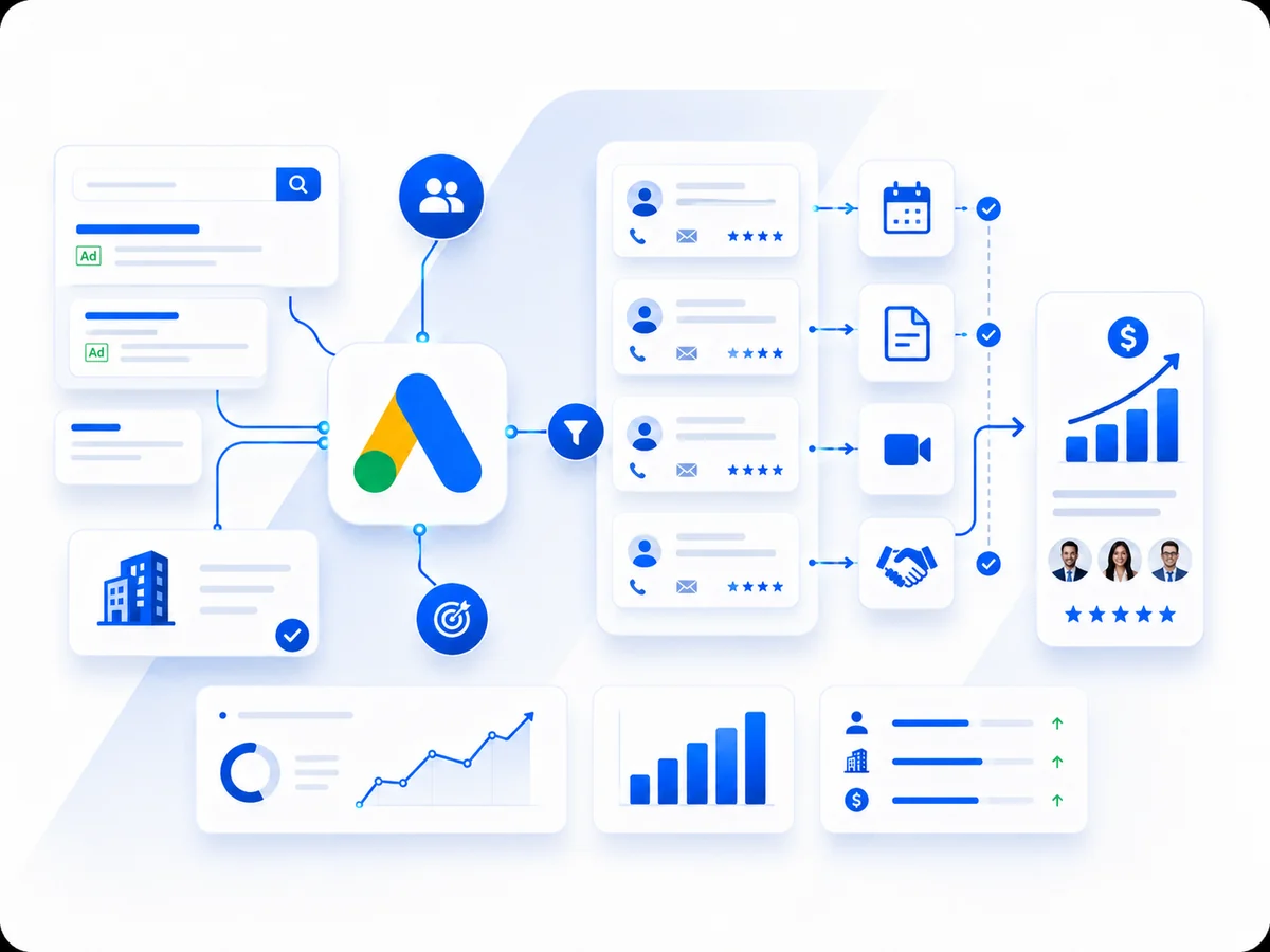 Google Ads para empresas com foco em intenção comercial e oportunidades